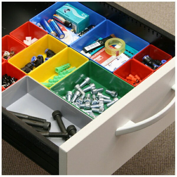 アリット｜Allit allitプラスチックボックスAllitパーツケースEuroPlus用赤54X54X63mm 456305