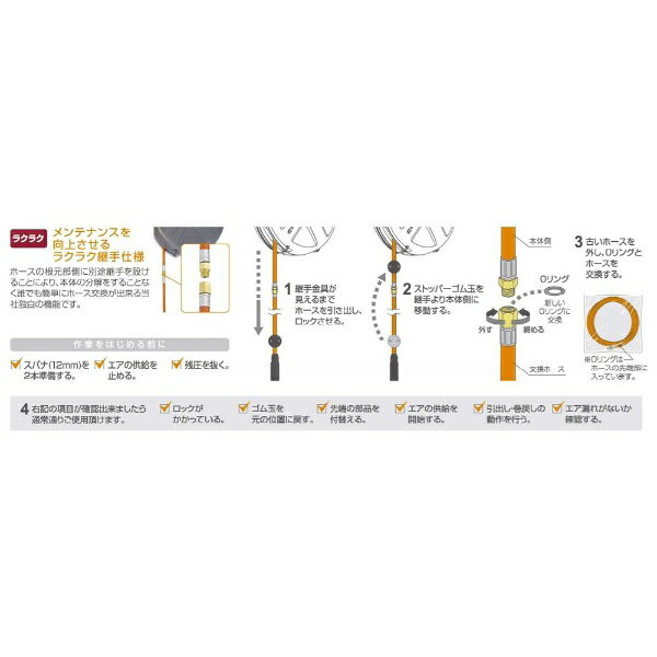 三協リール｜SANKYO REELS TRIENS交換用耐火花性ソフトホース内径6．5mm×9．5m（継...