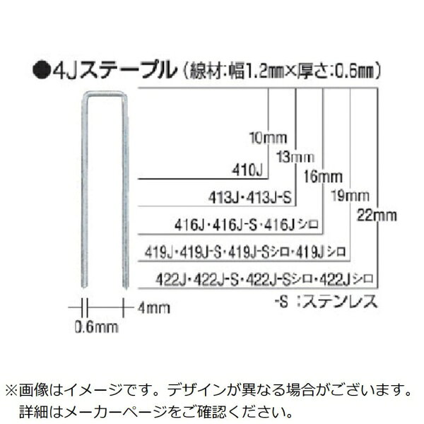 マックス｜MAX MAXタッカ用ステープル（白）肩幅4mm長さ13mm5000本入り 413J-WHITE