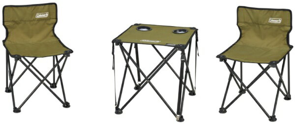 コールマン｜Coleman コンパクトチェアテーブルセット(テーブル×1・チェア×2/オリーブ) 2000038841のサムネイル