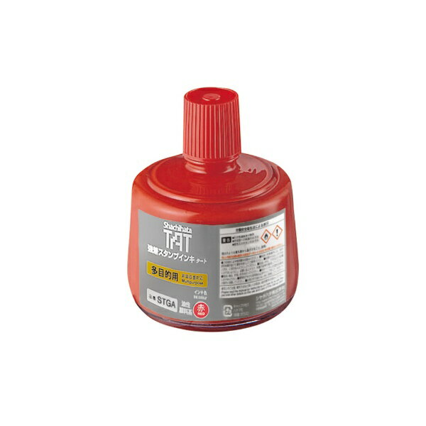 シヤチハタ｜Shachihata 強着スタンプインキ タート(多目的用) 大瓶 赤 STGA-3-R