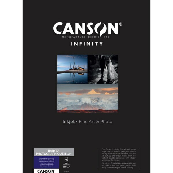 Canson Infinity｜キャンソン インフィニティ 〔インクジェット〕バライタ フォトグラフィック2 マット 310g/m2 [A2 /25枚] 400110498