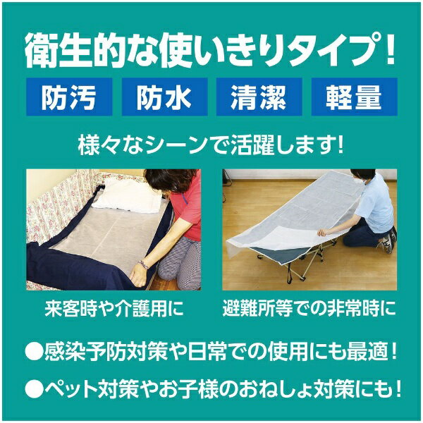 アーテック｜Artec ベッド用　使い捨てシーツ白　大200×100cm　10枚組