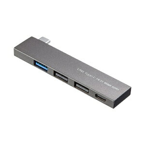 掠ץ饤SANWA SUPPLY USB-3TCH21SN USB-C  USB-CUSB-A Ѵϥ (Chrome/iPadOS/Mac/Windows11б) С [Хѥ /4ݡ /USB 3.2 Gen1б]