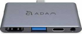 A_GcbADAM elements mUSB-C IXX HDMI /3.5mm / USB-A / USB-Cn USB PDΉ 60W hbLOXe[V O[ AAPADHUBI4GY [USB Power DeliveryΉ]