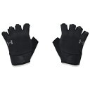 アンダーアーマー｜UNDER ARMOUR メンズ トレーニング グローブ M’s Training Glove(XLサイズ/ブラック×ブラック×ピッチグレー) 1369826【返品交換不可】