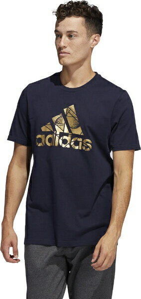 アディダス｜adidas メンズ FOIL グラフィックTシャツ(Mサイズ/レジェンドインク×ゴールドメタリック) HE4790