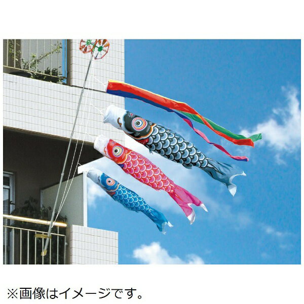 徳永こいのぼり｜TOKUNAGA KOINOBORI 徳永こいのぼり 友禅鯉 ベランダ用ファミリーセット（6点） 1.5m 2