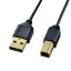 掠ץ饤SANWA SUPPLY USB-A  USB-B֥ [2.5m /USB2.0] ˺ ֥å KU20-SL25BKK