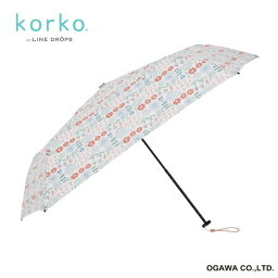 小川 スリムライト折りたたみ傘 花だん korko（コルコ） KOR-50M-24 [雨傘 /レディース /50cm]