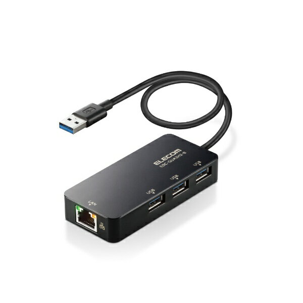 쥳ELECOM LANѴץ [USB-A ᥹ LAN /USB-Ax3] 1Gbpsб(Windows11б/Mac) ֥å EDC-GUA3H2-B