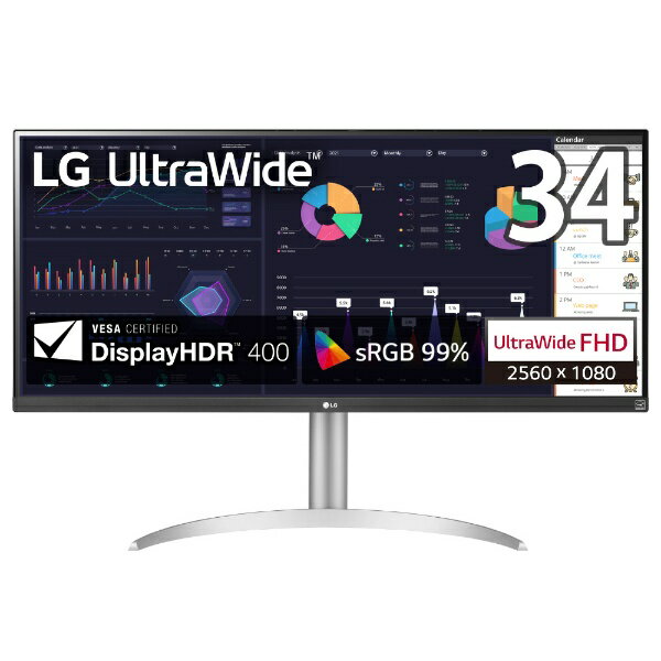 LG｜エルジー USB-C対応 PCモニター UltraWide 34WQ650-W [34型 /UltraWide FHD(2560×1080） /ワイド]