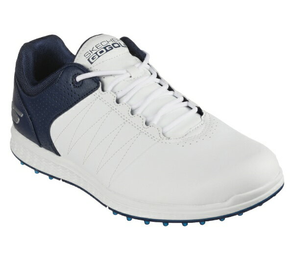 スケッチャーズ｜SKECHERS 25.5cm メンズ ゴルフシューズ SKECHERS GO GOLF PIVOT(ホワイト×ネイビー) 54545【返品交換不可】