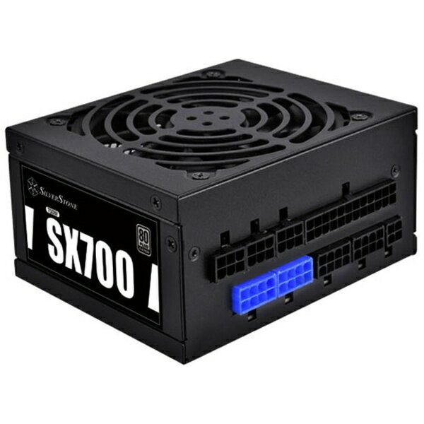 80 PLUS PLATINUM 700W SFX電源 SilverStone SST-SX700-PT■サポートSFXフォームファクタ■最低18 dBAのサイレントランニング92mm FDBファン■80 PLUS Gold認証による高効率■クラス最高クラスの+ 12Vレール■厳格な±3％の電圧調整と低リップル＆ノイズ■100％モジュラケーブル■フレキシブルフラットアレイを備えたすべてのケーブル