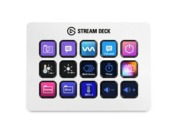 ELGATO｜エルガト 〔コントロールパッド〕USB-A接続 クラシックLCD 15キー Stream Deck MK.2 ホワイト 10GBA9911-JP