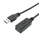 ミヨシ｜MIYOSHI USB-A延長ケーブル [USB-A オス→メス USB-A /1m /USB3.2 Gen1] ブラック USB-EXM301/BK