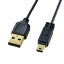 掠ץ饤SANWA SUPPLY USB-A  mini USB֥ [ž /0.5m /USB2.0] ˺ ֥å KU-SLAMB505BKK