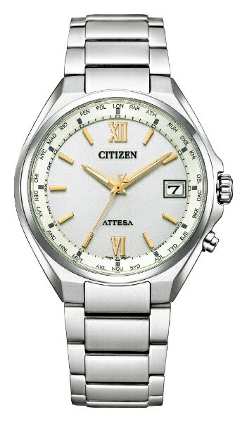 【エントリーで最大全額ポイント還元｜11/27迄】 CITIZEN｜シチズン ATTESA（アテッサ） エコ・ドライブ電波時計［ソーラー電波時計］ ダイレクトフライト ホワイト/ローマ数字+バー CB1120-50C