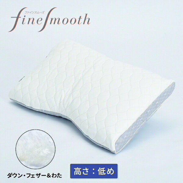 西川｜NISHIKAWA ファインクオリティプレミアムダウンフェザーわた枕 L(低め) ファ...