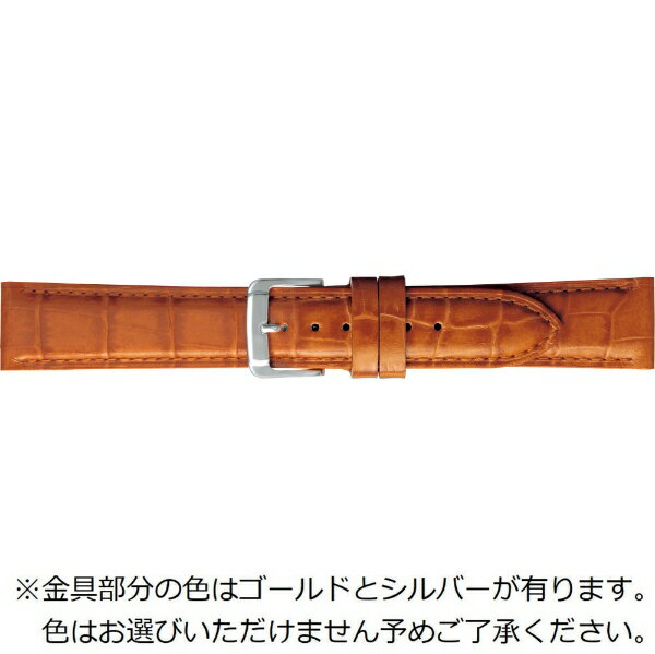 バンビ|BAMBI 時計バンド 本革型押し スコッチガード強力撥水! かん幅19mm 美錠幅16mm 【金具色指定不可】 チェスナット BKMB051NR