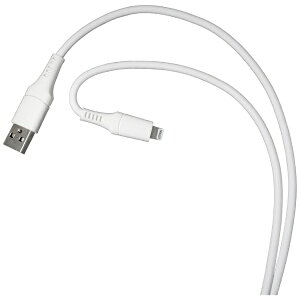 ORIGINAL BASIC|オリジナルベーシック iPhone 充電ケーブル Type-A to ライトニングケーブル 2m MFi認証 シリコーン素材 やわらかい 抗菌仕様 SIAA認証 ホワイト OS-UCS1AL200WH