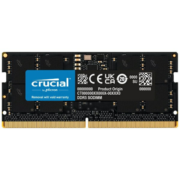 CRUCIAL｜クルーシャル 増設メモリ DDR5-4800 CT32G48C40S5 SO-DIMM DDR5 /32GB /1枚