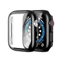 アイキューラボ|iQ Labo Apple Watch 41mm用 液晶ガラス付き PCカバー メタリックグリーン AW-GLPCM41-GR(2)