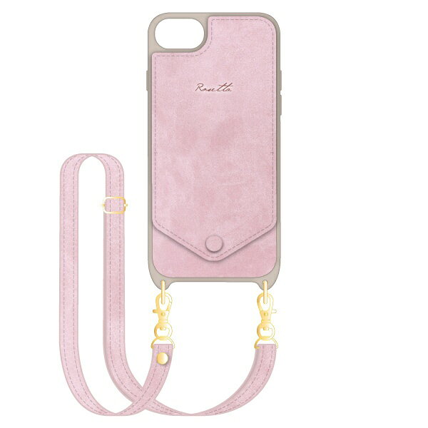ナチュラルデザイン｜NATURAL design iPhone SE(第3/2世代）/8/7/6S/6 ショルダーストラップ付背面型ケース　Rosetta Rosetta Lilac（ライラック） iP22SP-RST06