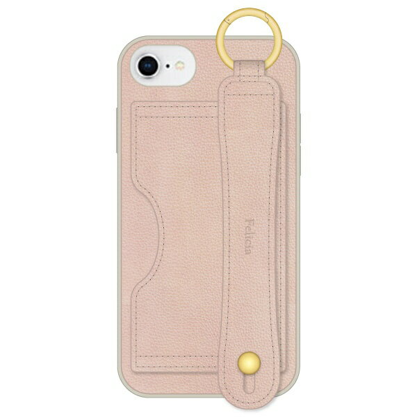 ナチュラルデザイン｜NATURAL design iPhone SE(第3/2世代） 落下防止バンド付ケース Felicia（フェリシア) Felicia Dusty pink（ダスティピンク） iP22SP-FEC05