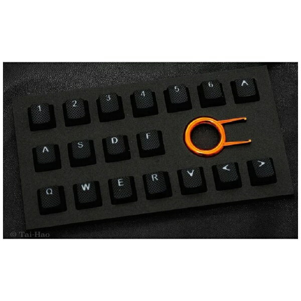 TAI-HAO｜タイハオ 〔キーキャップ〕US配列用 Rubber Gaming Backlit 18キー ブラック th-rubber-keycaps-black-18