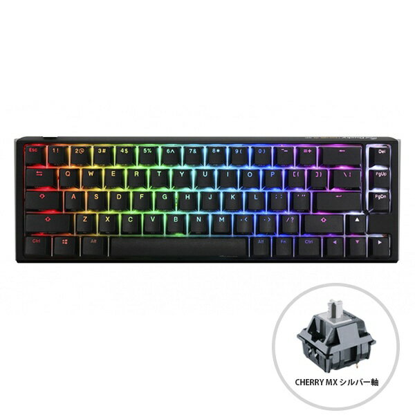 DUCKYåå ߥ󥰥ܡ One 3 SF 65% Classic(Ѹ) ֥å / ۥ磻 dk-one3-classic-bw-rgb-sf-silver [ͭ /USB]