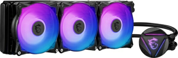 【エントリーで2倍pt(6/1まで)】 MSI｜エムエスアイ 水冷CPUクーラー 120mmファンx3 LGA2066/2011-3/2011/1700/1366/1200/1156/1155/1151/1150 sTRX4/TR4/SP3/AM4/AM3 /AM3/AM2 /AM2/FM2 /FM2/FM1 MSI MAG Core Liquid 360R V2 ブラック MAGCoreLiquid360RV2