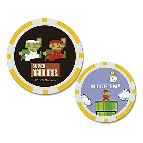 LYNX｜リンクス ゴルフマーカー スーパーマリオブラザーズ カジノチップ(φ約40mm/マリオ＆ルイージ) SMMC004