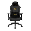 Andaseat｜アンダシート ゲーミングチェア W740xD700xH1370mm Phantom3(PVCレザー) ブラック ゴールド GC-PHANTOM3/BKGD