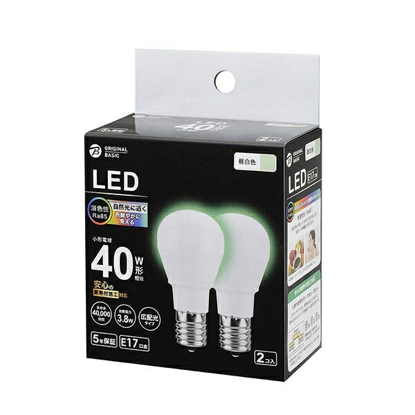 ڤޤȤ㤤Ǻ10%OFFݥ(5/31ޤ) ORIGINAL BASICåꥸʥ١å LEDŵE17Ǯܹб40W 2P  LDA4N-G-E17/SK40XOS-2P [E17 /ŵ /40W / /2 /۸]