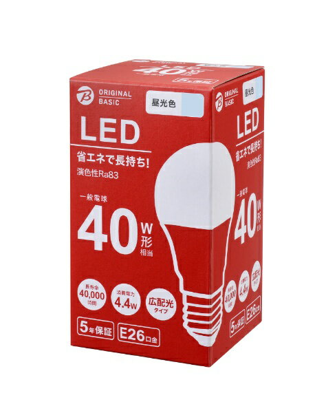 ڤޤȤ㤤Ǻ10%OFFݥ(3/31ޤ) ORIGINAL BASICåꥸʥ١å LEDŵE2640W   LDA4D-G/K40XOB [E26 /ŵ /40W / /1 /۸]