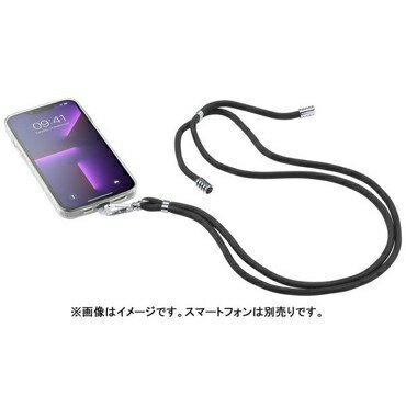 セルラーライン｜cellular line スマホ iPhone用 ネックストラップ ブラック UNIVERSALLACE2K