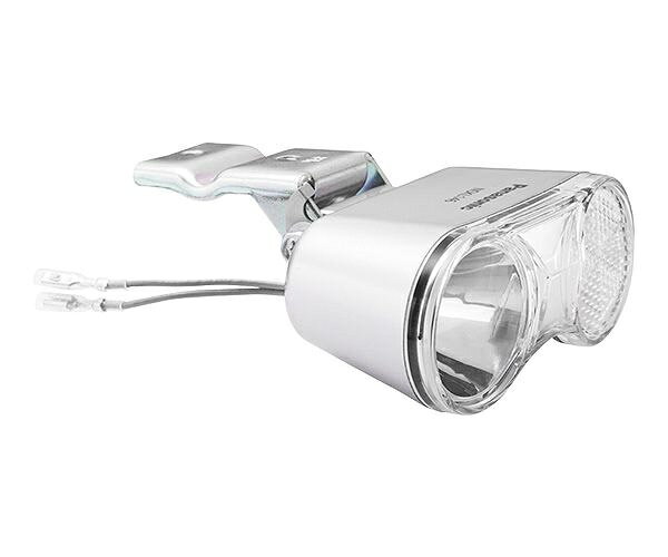 LEDハブダイナモ専用ライト。1線式、2線式のハブダイナモに対応した兼用モデル。バスケット下取付けタイプPanasonic、SANYO製の3タイプのハブダイナモに対応（※対象は互換表でご確認下さい）自動点灯、自動消灯のかしこい機能付。自動点灯、常時点灯の切替可能。ヘッド前方リフレクタ付。 【NSKL146_S】