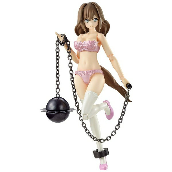 女囚102号 ふんわり系力持ちTony×MAXFACTORYが送るプラスチックモデルシリーズ『ギルティプリンセス』より、地下闘技場で力をぶつけ合う戦闘乙女（バトルメイデン）の一人「下着素体娘 ジェリー」が登場！■Tony氏のデザインの元、MAXFACTORYがプラスチックモデル化。■スナップフィットモデル。■要所にPVCパーツを使うことで、可動と柔らかい造形美を両立。■塗装済み表情パーツとして「通常顔」「睨み顔」「てへぺろ顔」「羞恥顔」をご用意いたしました。それに加え、塗装無しの表情パーツと瞳デカールが付属。■付属物として「断罪鉄球ジェイルクラッシャー」「足枷」が付属します。■足枷と鉄球を繋ぐ金属製の鎖も付属。■通常の足パーツに加え、「素足」「あぐら足」と2種類の足首パーツが付属。■さらには「メイドロイド」や「ゴッズオーダーシリーズ」などの頭部パーツを取り付け可能なボールジョイント首パーツ3種（4mm球・5mm球・6mm球）をご用意しました。■各種ハンドパーツは汎用性の高いPVC製。■さまざまなシーンを可能にする可動支柱付き専用台が付属。※写真は塗装仕上げによる完成見本です。※「PLAMAX メイドロイド・クロエ」は商品には付属しませんのでご了承ください。※画像は実際の商品とは多少異なる場合があります。予めご了承ください。(C)MAX FACTORY・Tony/Guilty Princess