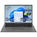 LG｜エルジー ノートパソコン gram チャコールグレー 17Z90Q-AA79J1 17.0型 /Windows11 Home /intel Core i7 /メモリ：16GB /SSD：1TB /Office HomeandBusiness /2022年夏モデル