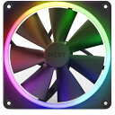 NZXT｜エヌゼットエックスティー ケースファン 140mm /1800RPM F Series RGB Fans ブラック RF-R14SF-B1