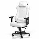 【エントリーでポイント2倍(12/18まで)】 noblechairs｜ノーブルチェアーズ ゲーミングチェア [W670xD550xH1275〜1340mm] HERO - WHITE EDITION ピュアホワイト NBL-HRO-PU-WED-SGL