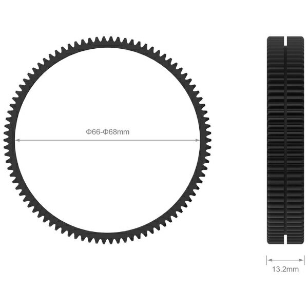 SmallRig Φ66-Φ68 シームレス フォーカス ギア リング 3292 は、正確で安定した焦点距離調整のためにレンズに適合するように設計されています。