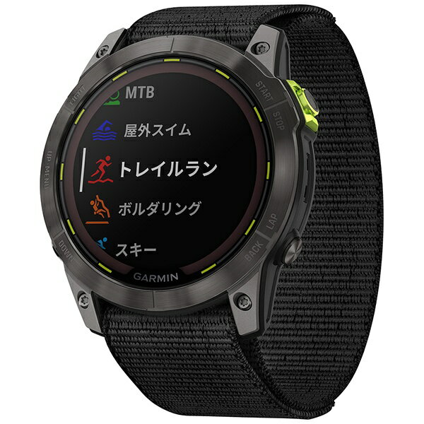 GARMIN｜ガーミン 【Suica対応】Enduro 2（エンデューロ 2） Dual Power GPSスマートウォッチ Black Carbon Gray DLC Ultra Fit Band 010-02754-11