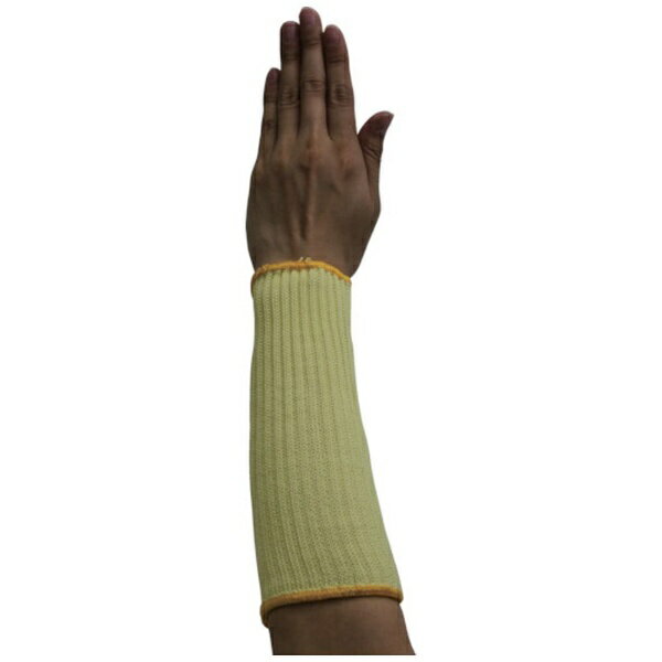 特長■手首にフィットするようにゴムの締め付けをテーパーにして編みたてた手甲です。用途仕様■色：黄■長さ(cm)：20■厚さ(mm)：3.5材質／仕上げ■アラミド繊維100%セット内容／付属品注意■アラミド繊維は洗濯時、漂白剤の使用により強度が劣化します。日光・蛍光灯などの紫外線により変色し強度が劣化します。