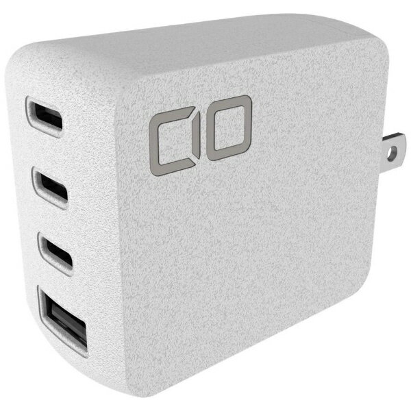 CIO｜シーアイオー NovaPort QUAD 65W GaN急速充電器 USB-C×3 USB-A×1ポート ホワイト CIO-G65W3C1A-N-WH 4ポート /Quick Charge対応 /GaN(窒化ガリウム) 採用