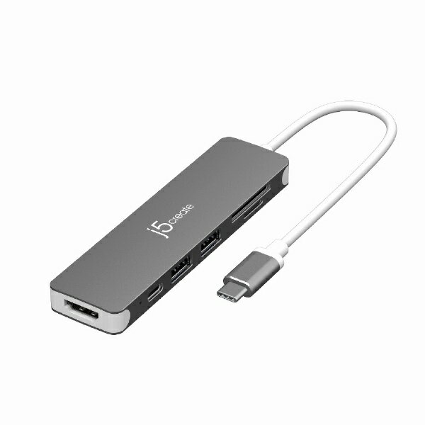 j5 create｜ジェイファイブクリエイト ［USB-C オス→メス カードスロットx2 / HDMI / USB-Ax2 / USB-C..