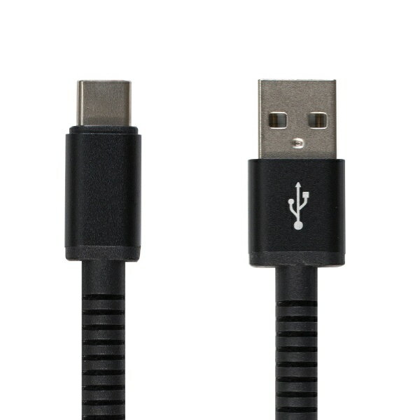 オズマ｜OSMA ［USB-A to Type-C］超ロングブッシュで断線に強いタフケーブル 1m ブラック UD-STCSS100K [1m /Quick Charge対応]
