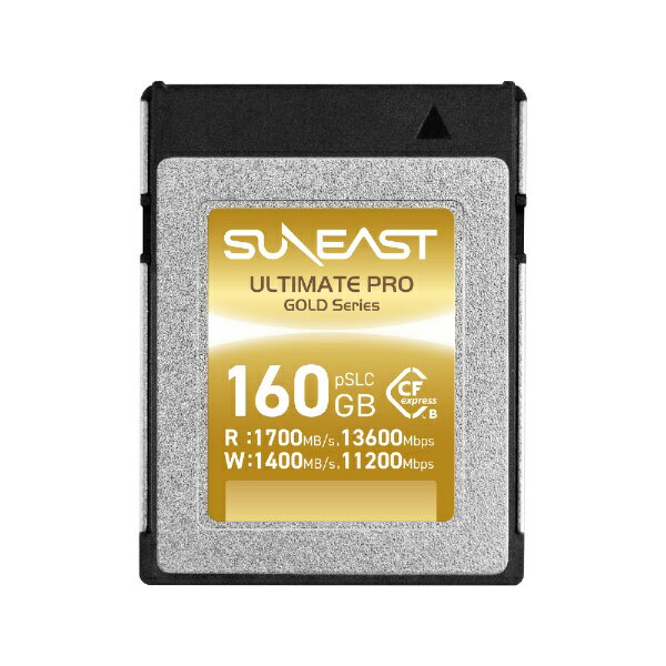 pSLCを採用した高耐久＆長寿命のSUNEAST ULTIMATE PRO CFexpress TypeB Card【pSLC】はPC転送に最適な1700MB/sの読込速度と 8K60P Cinemaクラスのビデオ撮影にも対応した最大1400MB/sの書込速度のハイパフォーマンスカードとなっています。 一部のXQDカードとの下位互換性もあり、PCIe3.0 Gold NVMeプロトコルを使用しております。 また、シール面に便利なメモ欄があり、管理をするのにも便利です。 【rb_memorycard】
