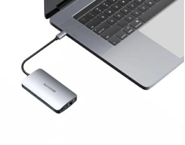 RAVPower｜ラブパワー ［USB-C オス→メス カードスロットx2 / HDMI / LAN / φ3.5mm / USB-Ax3 / USB-C］USB PD対応 100W ドッキングステーション RP-UC1003 USB Power Delivery対応